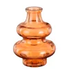 Vase en verre recyclé fumé orange h16cm - Sira