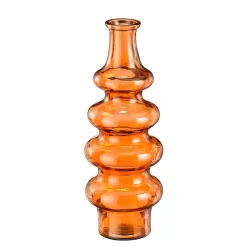 Vase en verre recyclé fumé orange h40cm - Sira