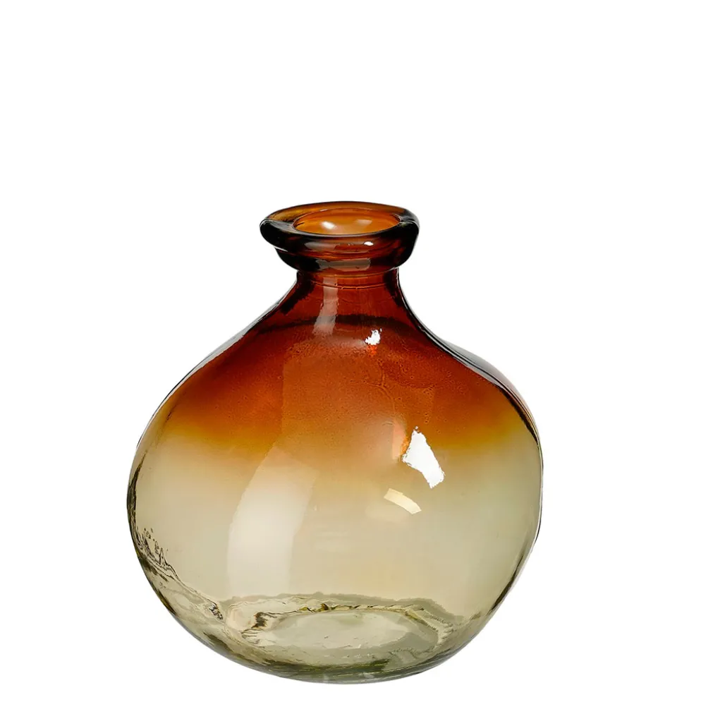 Vase en verre recyclé marron h18cm - Organic