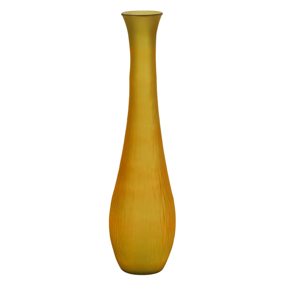 Vase en verre recyclé moutarde satiné h99cm - Issea