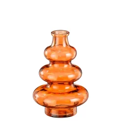 Vase en verre recyclé orange h22cm - Sira