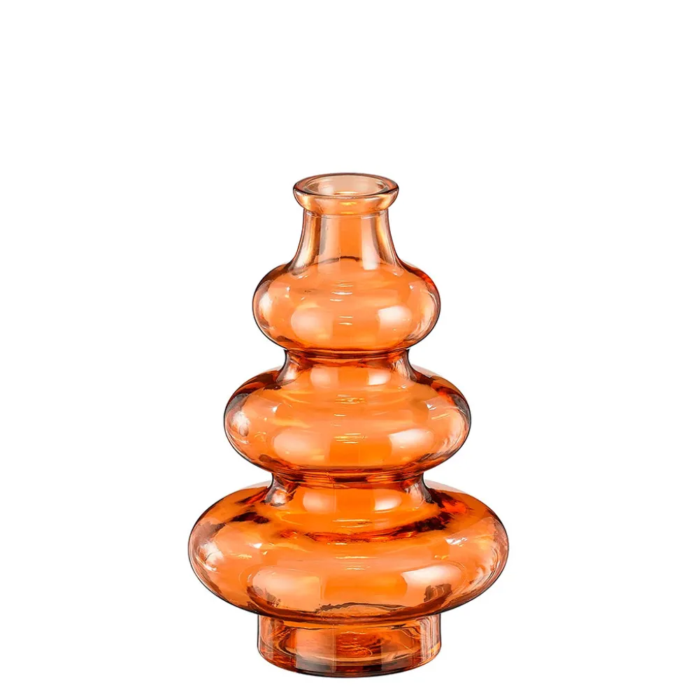 Vase en verre recyclé orange h22cm - Sira