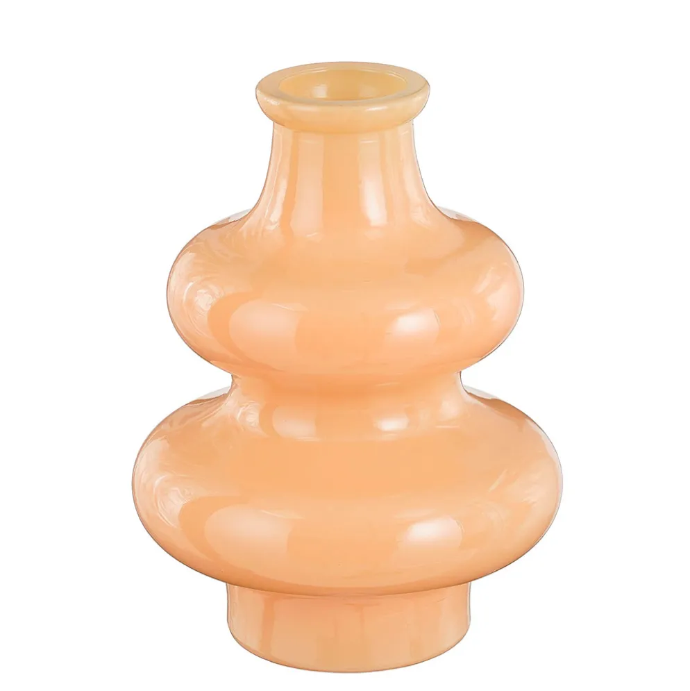 Vase en verre recyclé rose h16cm - Sira