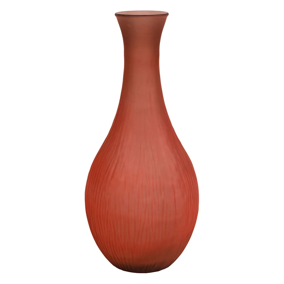 Vase en verre recyclé rose satiné h75cm - Issea