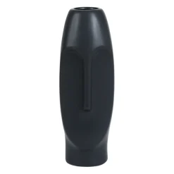 Vase Face Noir 11.5X10.5Xh31Cm Gres