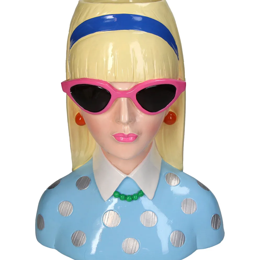 Vase femme blonde en polyrésine h29cm - Barbie