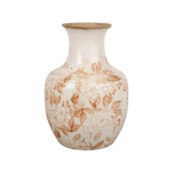 Vase fleur en grès rouge antique h26cm - Sinhoue