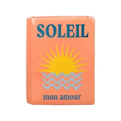 Vase livre en dolomite corail h21cm