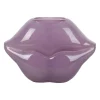 Vase lèvres en verre violet h17cm - Visage arty