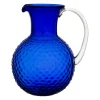 Vase pichet en verre indigo h29cm - Bord de mer