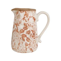 Vase pichet fleur en grès rouge antique h23cm - Sinhoue