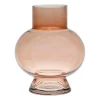 Vase rond brun en verre - madeira