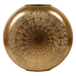 Vase rond en fer doré h57cm - Hamada