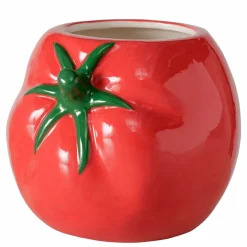 Vase tomate en céramique rouge h10cm