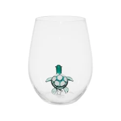 Verre à eau tortue en verre borosilicate émeraude 50cl