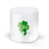 Verre à eau trèfle vert en verre borosilicate 25cl