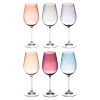 Verres à vin x6 en cristallin multicolore 35cl - Lumen