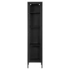 Vitrine 1 porte en acier noir h180cm - Brendan